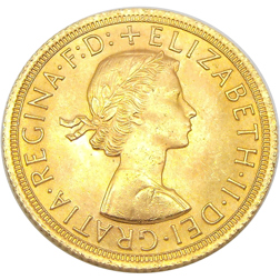 Pre-Owned 1966 UK Elizabeth II Full Sovereign Gold Coin