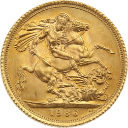 Pre-Owned 1966 UK Elizabeth II Full Sovereign Gold Coin
