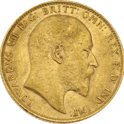 Pre-Owned 1907 London Mint Edward VII Full Sovereign Gold Coin