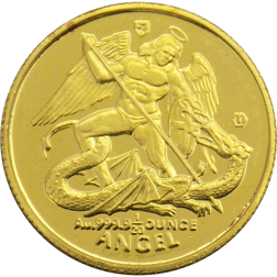 Pre-Owned Post 1994 Isle of Man Angel 1/20oz Gold Coin - Mixed Dates