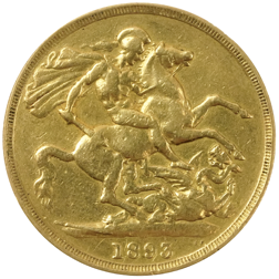 Pre-Owned 1893 UK Double Sovereign Gold Coin