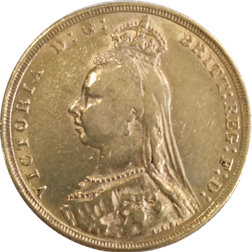 Pre-Owned 1889 London Mint Victoria Jubilee Head Full Sovereign Gold Coin
