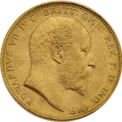 Pre-Owned 1907 Melbourne Mint Edward VII Full Sovereign Gold Coin