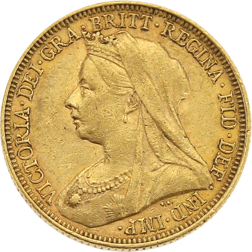 Pre-Owned 1895 Melbourne Mint Victoria 'Veiled Head' Full Sovereign Gold Coin