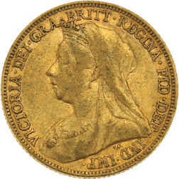 Pre-Owned 1899 Melbourne Mint Victoria 'Veiled Head' Full Sovereign Gold Coin