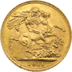 Pre-Owned 1911 Canada Mint George V Full Sovereign Gold Coin