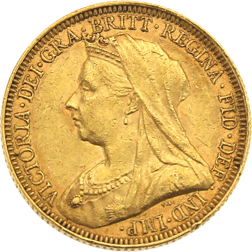 Pre-Owned 1894 Melbourne Mint Victoria 'Veiled Head' Full Sovereign Gold Coin