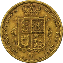 Pre-Owned 1884 London Mint Victorian 'Shield' Half Sovereign Gold Coin