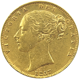 Pre-Owned 1857 London Mint Victoria Young Head