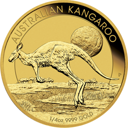 Pre-Owned Australian Kangaroo 1/4oz Gold Coin - Mixed Dates