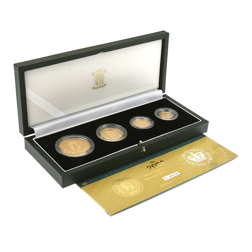Pre-Owned 2002 UK Sovereign Gold Proof 4 Coin Set