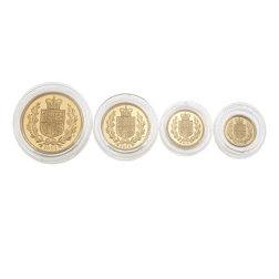 Pre-Owned 2002 UK Sovereign Proof Gold 4-Coin Set