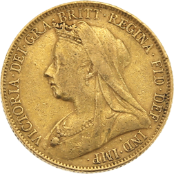 Pre-Owned 1899 Perth Mint Victoria 'Veiled Head' Full Sovereign Gold Coin