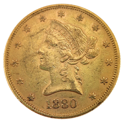 Pre-Owned 1880 USA Liberty Eagle $10 Gold Coin