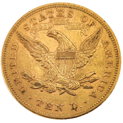 Pre-Owned 1880 USA Liberty Eagle $10 Gold Coin | Out Of