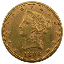 Pre-Owned 1892 USA Liberty Eagle $10 Gold Coin