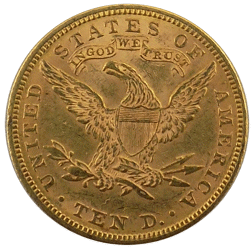Pre-Owned 1892 USA Liberty Eagle $10 Gold Coin
