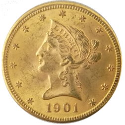 Pre-Owned 1901 USA Liberty Eagle $10 Gold Coin