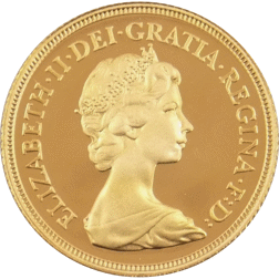 Pre-Owned 1981 UK Elizabeth II Full Sovereign Proof Design Gold Coin