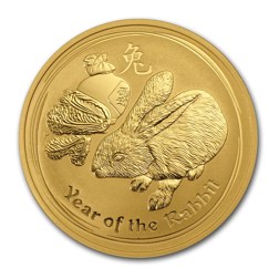 Pre-Owned 2011 Australian Lunar Rabbit 1oz Gold Coin