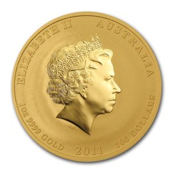 Pre-Owned 2011 Australian Lunar Rabbit 1oz Gold Coin