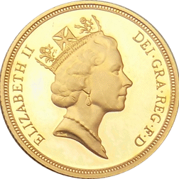 Pre-Owned 1991 UK Elizabeth II Full Sovereign Gold Coin