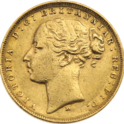 Pre-Owned 1879 Melbourne Mint Victoria Young Head Full Sovereign Gold Coin