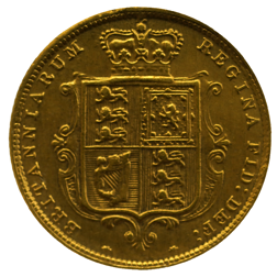 Pre-Owned 1885 London Mint Victorian 'Shield' Half Sovereign Gold Coin