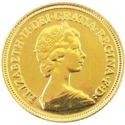 Pre-Owned 1982 UK Elizabeth Half Sovereign Gold Coin