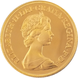 Pre-Owned 1980 UK Elizabeth II Double Sovereign Gold Coin