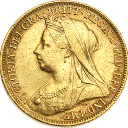 Pre-Owned 1900 Melbourne Mint Victoria 'Veiled Head' Full Sovereign Gold Coin