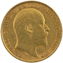 Pre-Owned 1902 UK Edward VII Half Sovereign Gold Coin