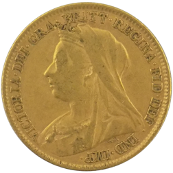 Pre-Owned 1895 UK Victoria Half Sovereign Gold Coin