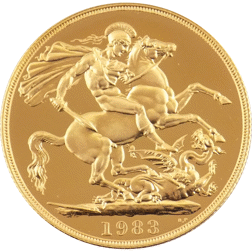 Pre-Owned 1983 UK Elizabeth II Double Sovereign Gold Coin