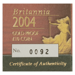 Pre-Owned 2004 UK Britannia 1/10oz Proof Gold Coin