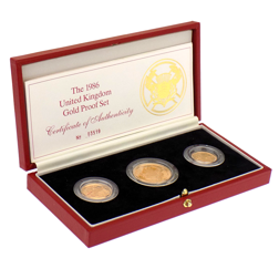 Pre-Owned 1986 United Kingdom Gold Proof Coin Set
