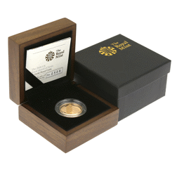 Pre-Owned 2008 UK Shield of the Royal Arms £1 Gold Proof Coin