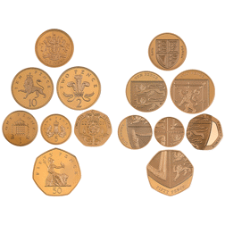 Pre-Owned UK Royal Shield of Arms and 2008 UK Emblems of Britain Proof Gold Coin Collection