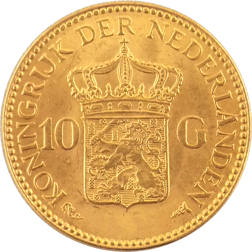 Pre-Owned Netherlands 10 Guilders Gold Coin - Mixed Dates