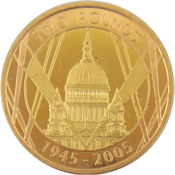 Pre-Owned 2005 St. Paul's Cathedral £2 Gold Coin