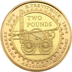 Pre-Owned 2004 Steam Locomotive 200th Anniversary £2 Proof Gold Coin