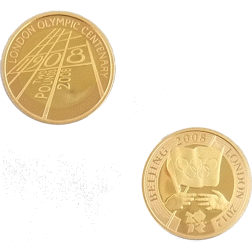 Pre-Owned 2008 UK Olympic Games £2 Proof Gold 2-Coin Set