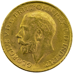 Pre-Owned 1918 India Mint George V Full Sovereign Gold Coin