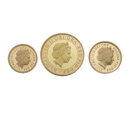 Pre-Owned 2003 UK Sovereign Gold Proof 3 Coin Collection