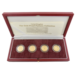 Pre-Owned UK Pattern Collection Gold Proof 4 Coin Set