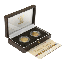Pre-Owned 1904 UK 100th Anniversary of the Entente Cordiale Gold Coin Set