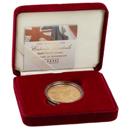 Pre-Owned 2004 100th Anniversary of the Entente Cordiale £5 Proof Gold Coin