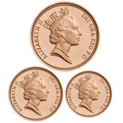 Pre-Owned 1996 UK Sovereign Proof Gold 3-Coin Collection