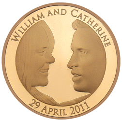 Pre-Owned 2011 Wedding of Prince William and Catherine £5 Proof Gold Coin