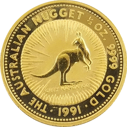 Pre-Owned 1991 Australian Nugget 1/2oz Gold Coin